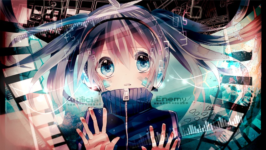 ene (vocaloid and 2 more) drawn by yuucho_(cololal)