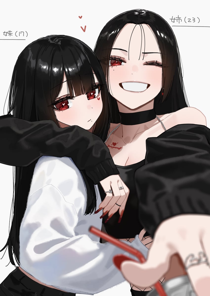 enokawa kokoro and enokawa shinobu (original) drawn by hara_kenshi
