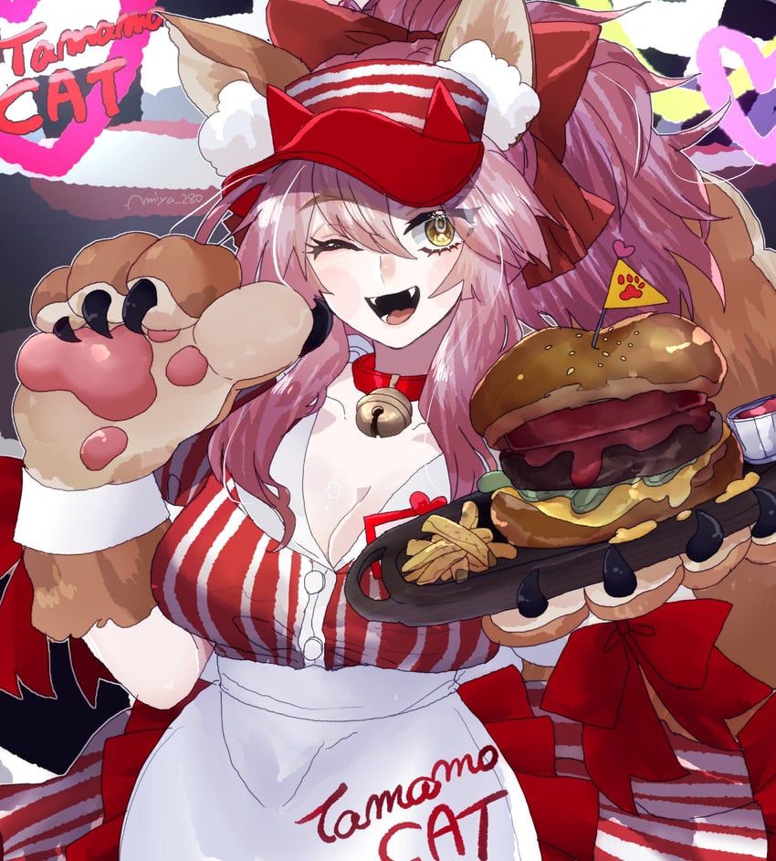 tamamo and tamamo cat (fate and 1 more) drawn by miya_28o