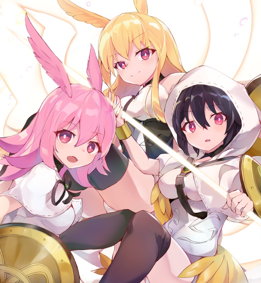 valkyrie, ortlinde, thrud, and hildr (fate and 1 more) drawn by same_(sendai623)