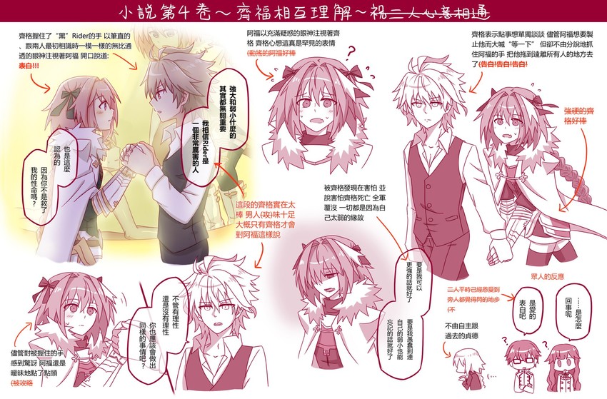 jeanne d'arc, astolfo, sieg, fiore forvedge yggdmillennia, and caules forvedge yggdmillennia (fate and 1 more) drawn by fokwolf