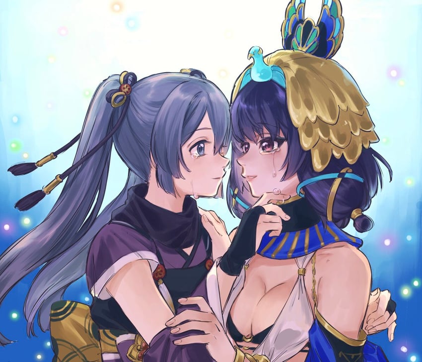 tokime shizuka and ebony (mahou shoujo madoka magica and 1 more) drawn by yukishiro_(hitsuji)