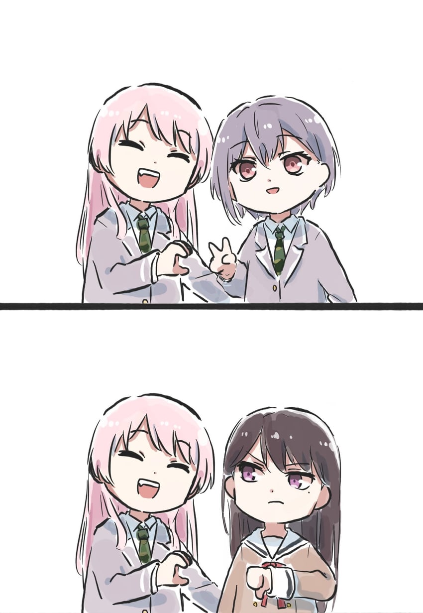 chihaya anon, takamatsu tomori, and tachibana taki (bang dream! and 1 more) drawn by lyy