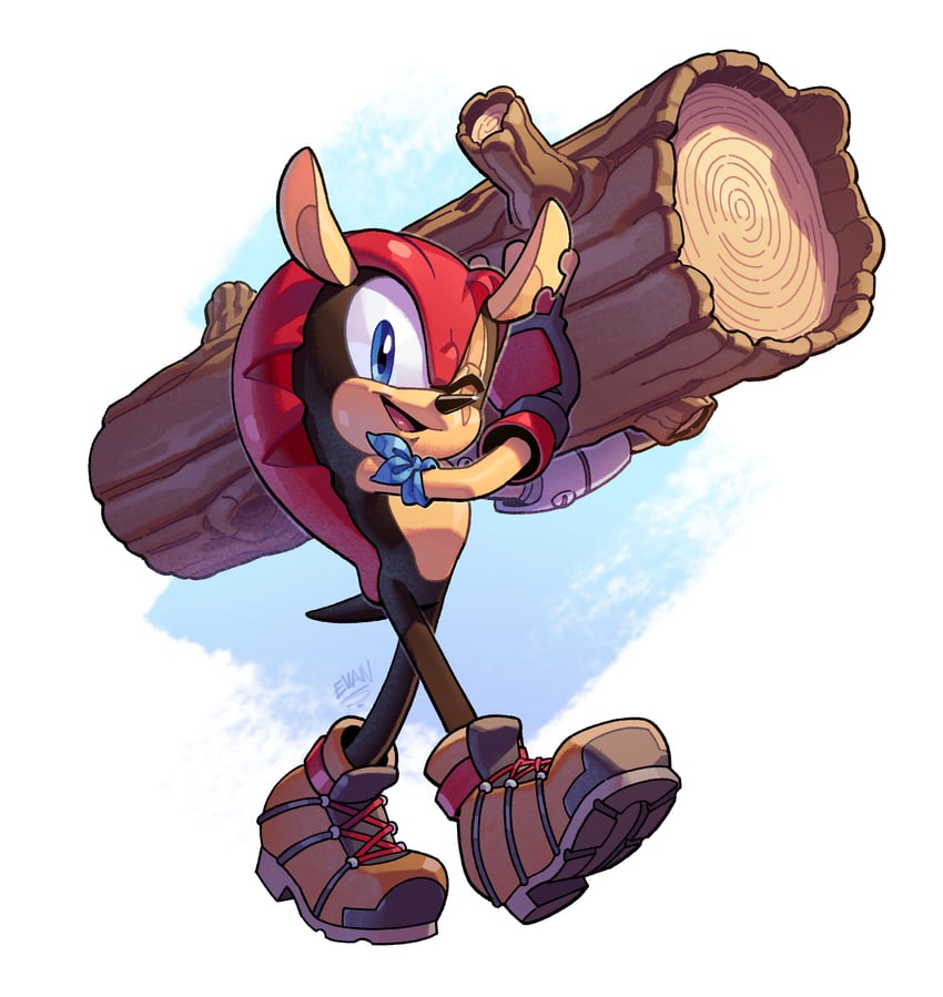 mighty the armadillo (sonic) drawn by evan_stanley