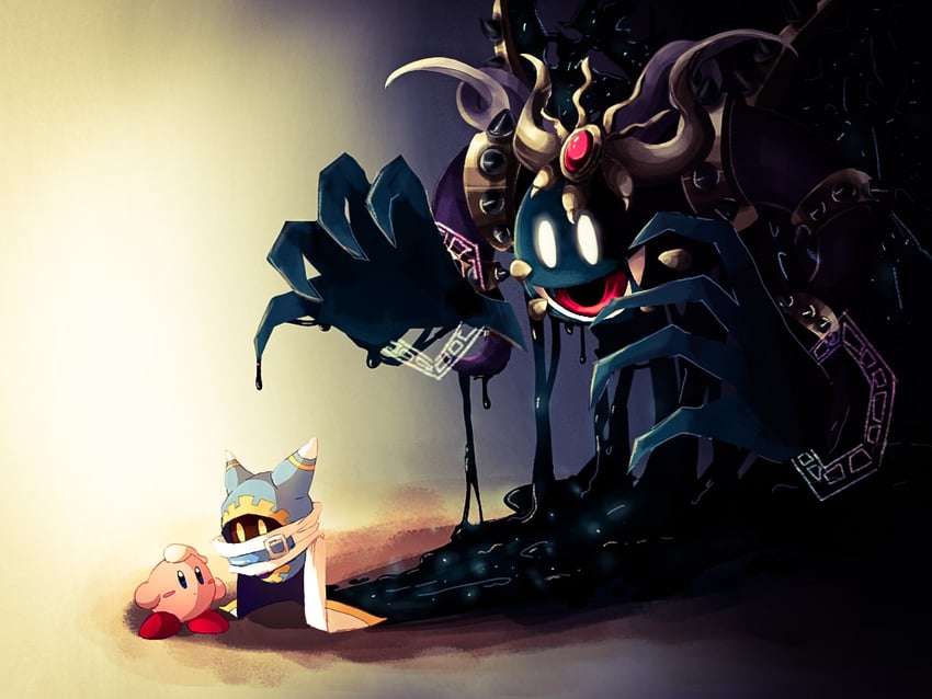 kirby, magolor, and magolor soul (kirby and 1 more) drawn by xcream-soarin