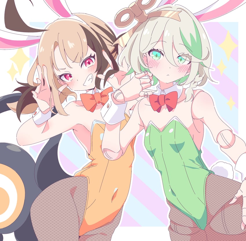 gigi murin and cecilia immergreen (hololive and 1 more) drawn by hinata_hirune