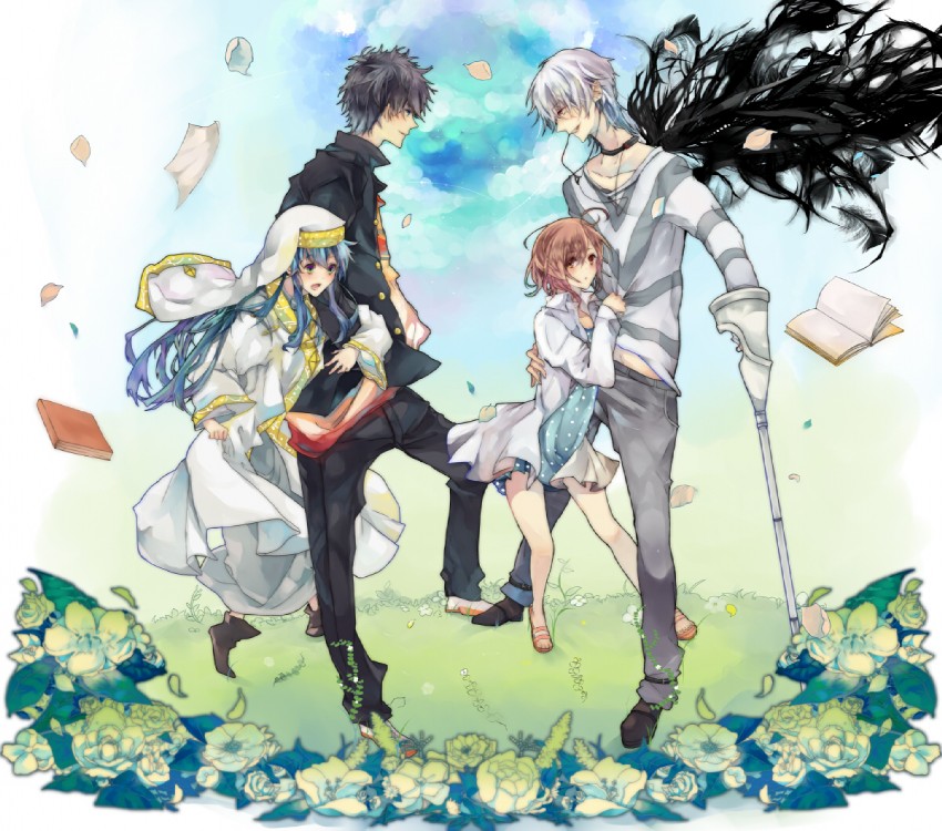 kamijou touma, accelerator, index, and last order (toaru majutsu no index) drawn by togicco