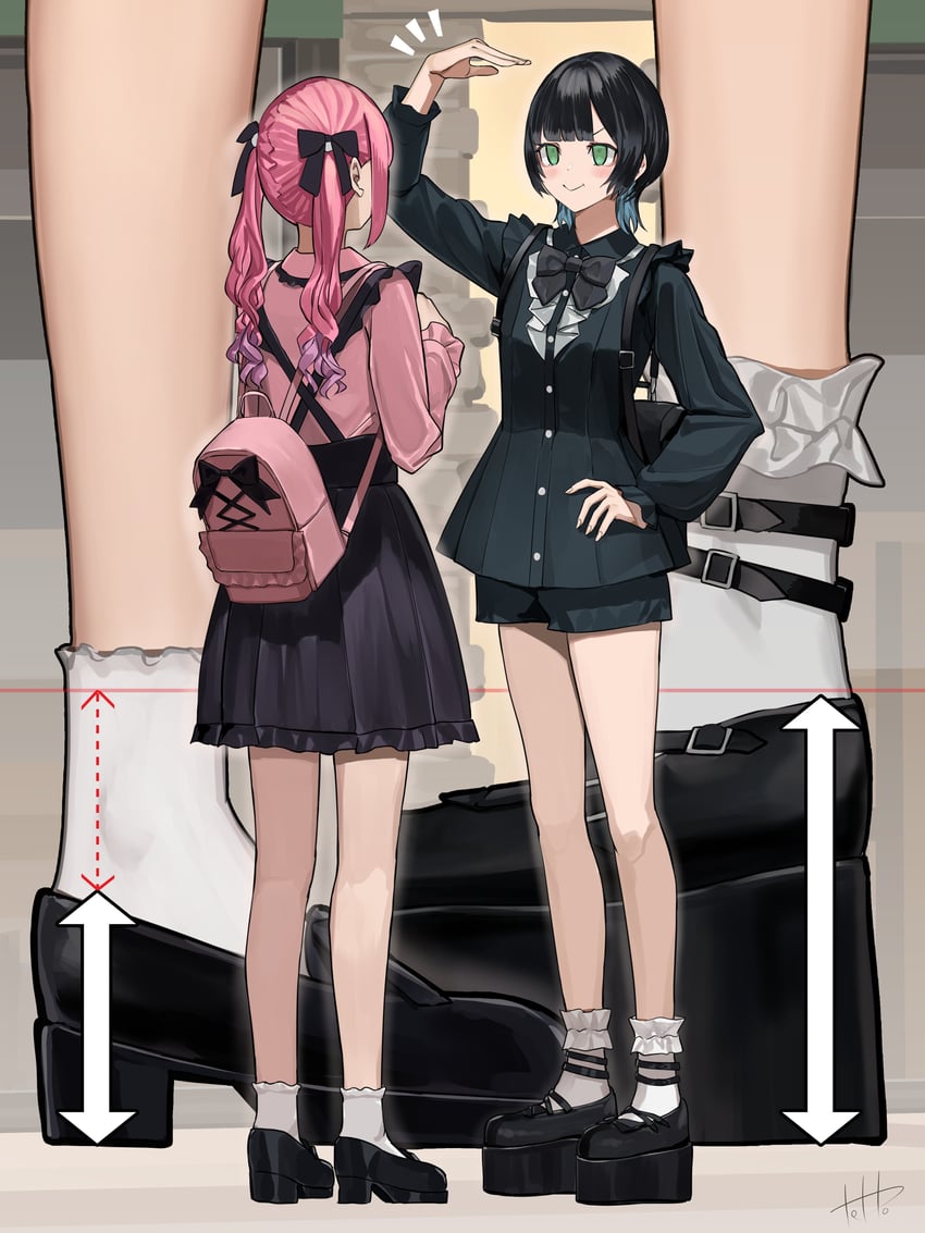 hinamizawa hinami and igarashi ritsu (original) drawn by tetto_(onnoveltet)