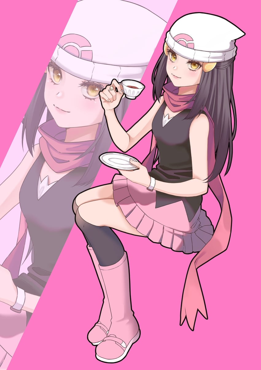 dawn (pokemon and 1 more) drawn by ayan_ip