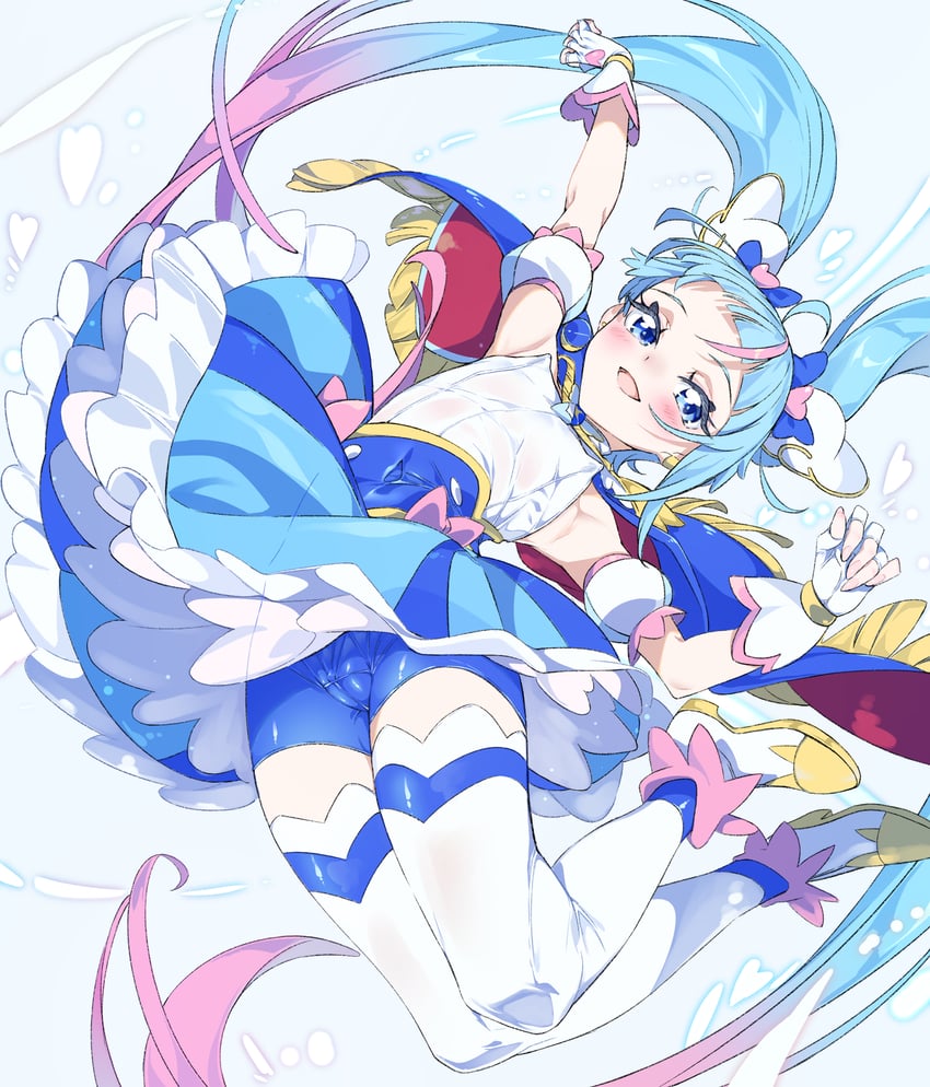 sora harewataru and cure sky (precure and 1 more) drawn by niko_(tama)