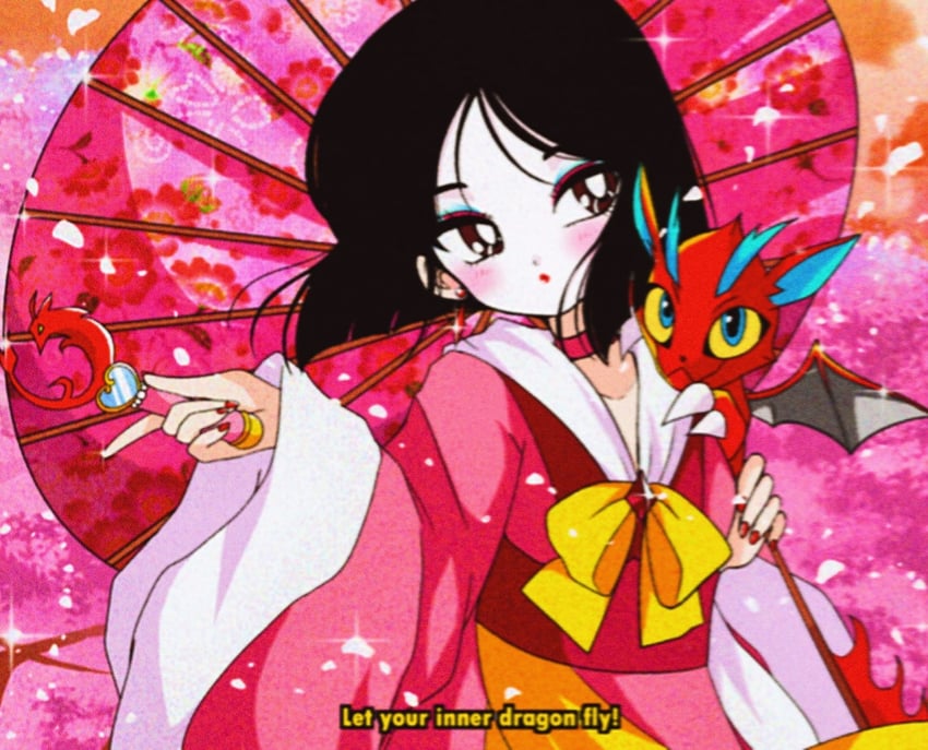fa mulan and mushu (bishoujo senshi sailor moon and 1 more) drawn by honeymoonpetal