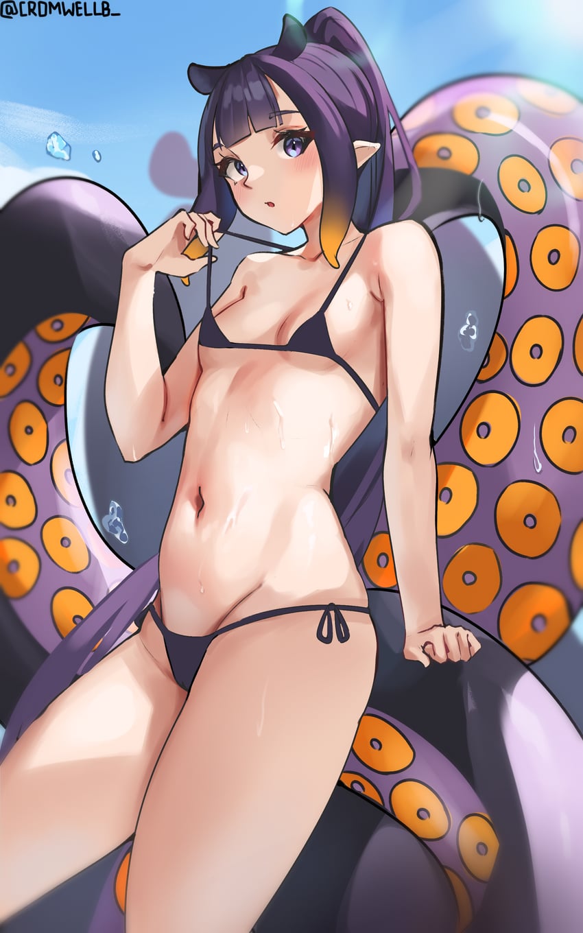 ninomae ina'nis (hololive and 1 more) drawn by cromwellb