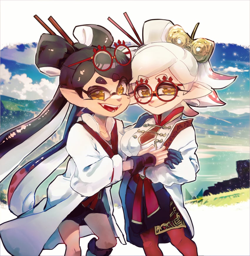 callie, marie, and purah (the legend of zelda and 4 more) drawn by chichi_band