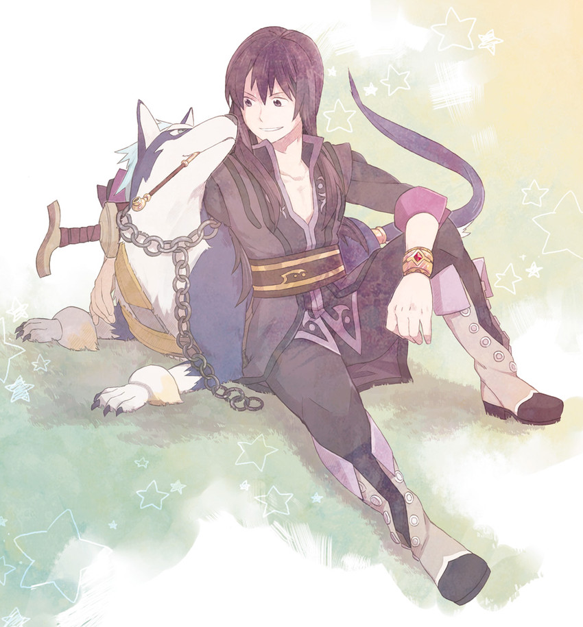 yuri lowell and repede (tales of and 1 more) drawn by nashicco