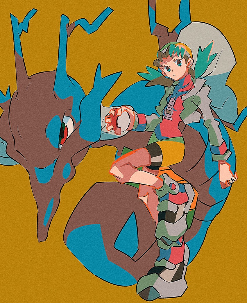 kris and kingdra (pokemon and 1 more) drawn by zianazu