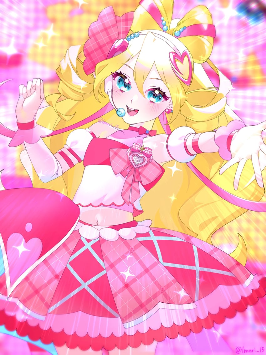 sakura uta and cure idol (precure and 1 more) drawn by imeri15