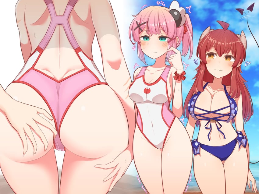 yoshida yuuko and chiyoda momo (machikado mazoku) drawn by ame_(no_hi_no)_mori