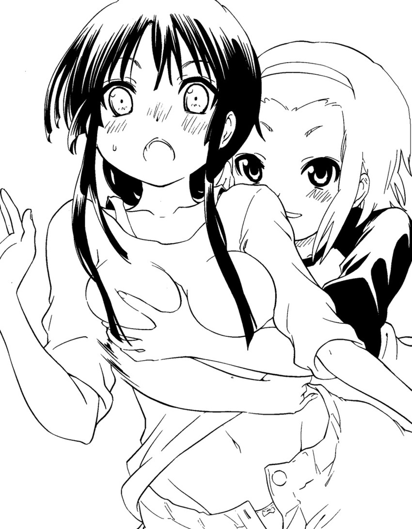 akiyama mio and tainaka ritsu (k-on!) drawn by akira_(umihan)
