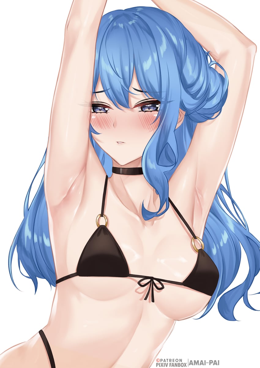 hoshimachi suisei (hololive) drawn by amai-pai