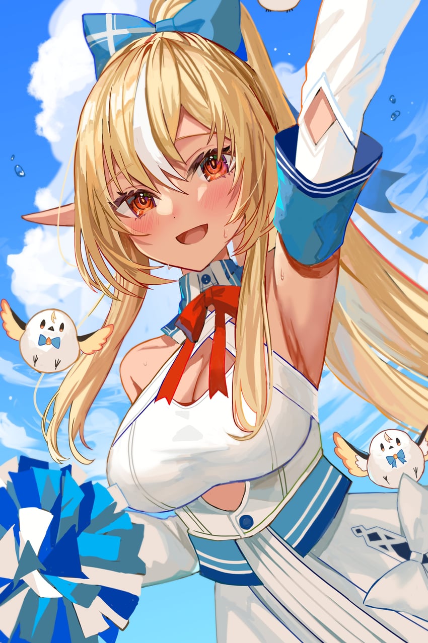 shiranui flare and elfriend (hololive) drawn by rum_raisin_(chihiromakita19)