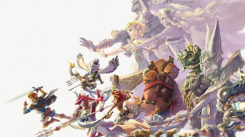 link, princess zelda, sidon, riju, sonia, and 4 more (the legend of zelda and 1 more)