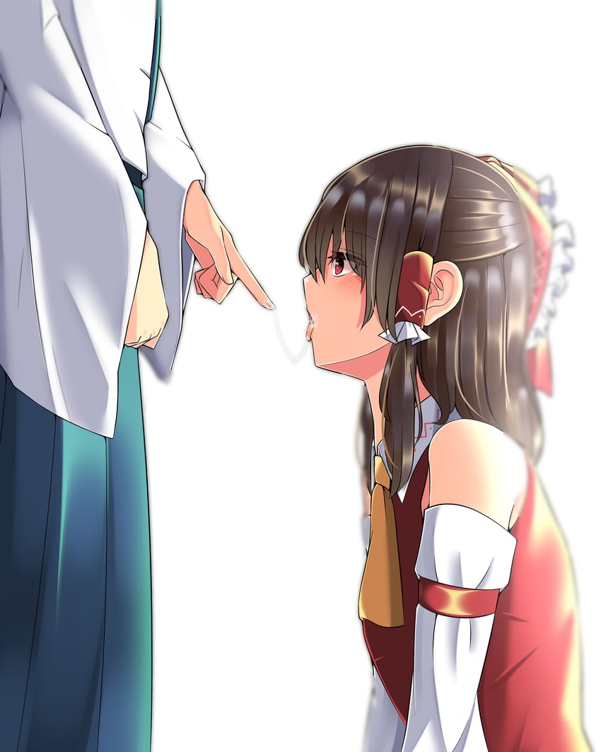 hakurei reimu and kochiya sanae (touhou) drawn by mokutan_(link_machine)