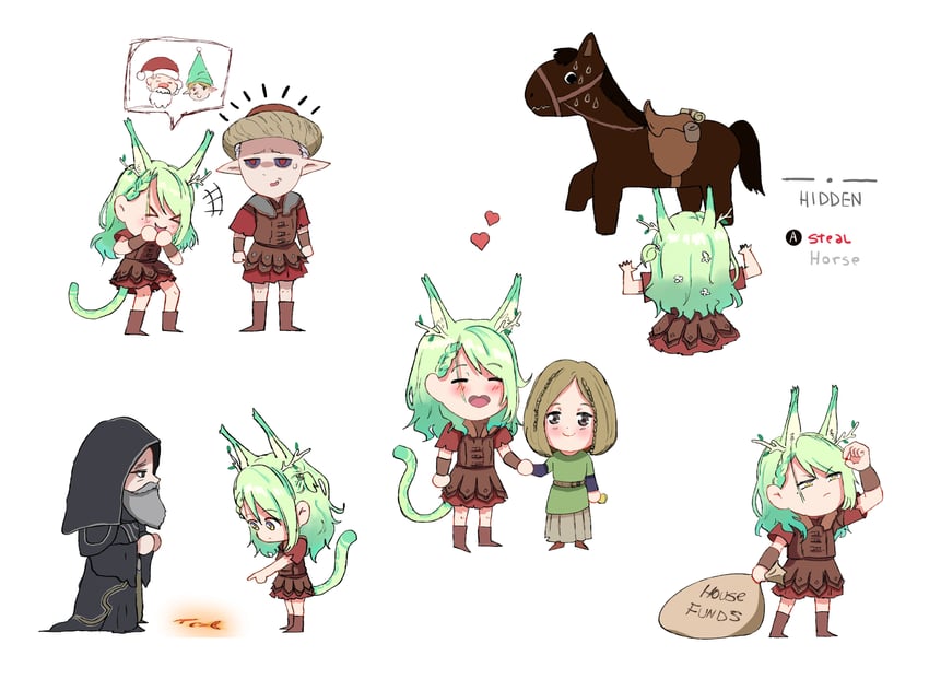 ceres fauna, faendal, lucia, and arngeir (hololive and 3 more) drawn by anrepoi