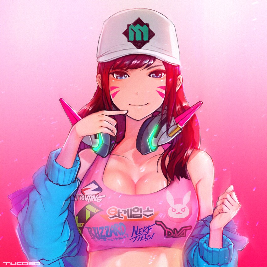 d.va and shooting star d.va (overwatch and 1 more) drawn by tucciao