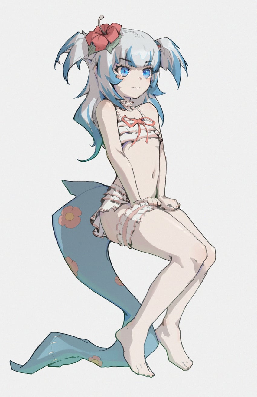 gawr gura (hololive and 1 more) drawn by chunkyeggy