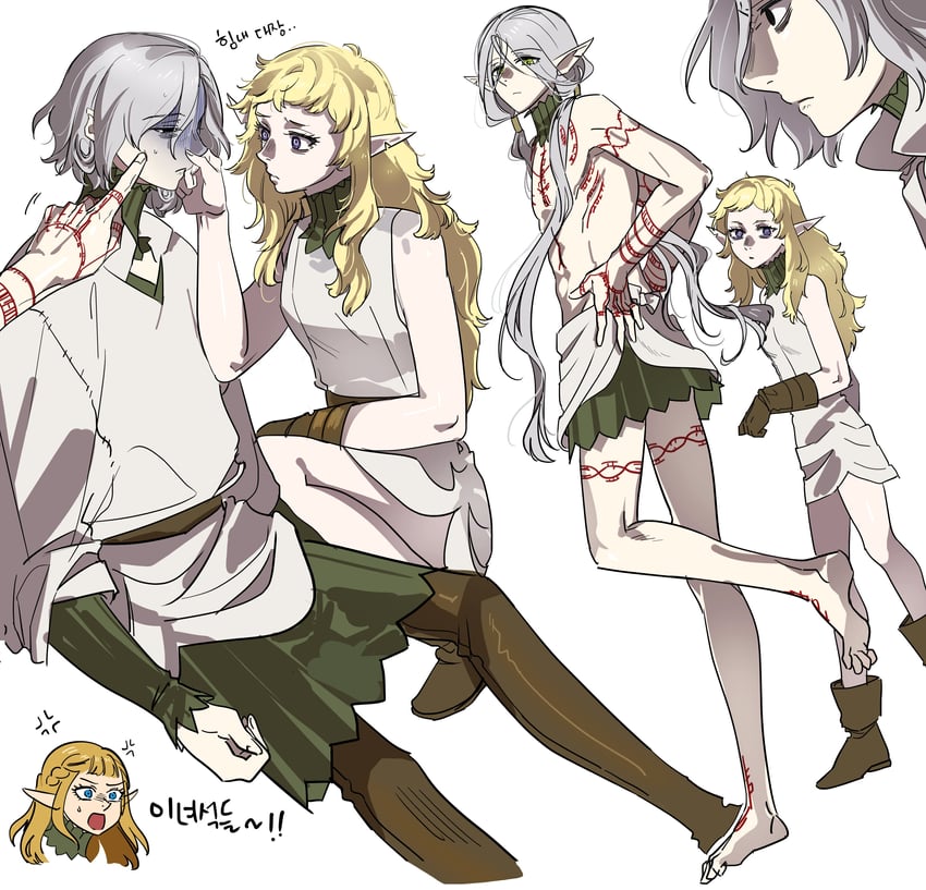 mithrun, fleki, lycion, and pattadol (dungeon meshi) drawn by oejikim