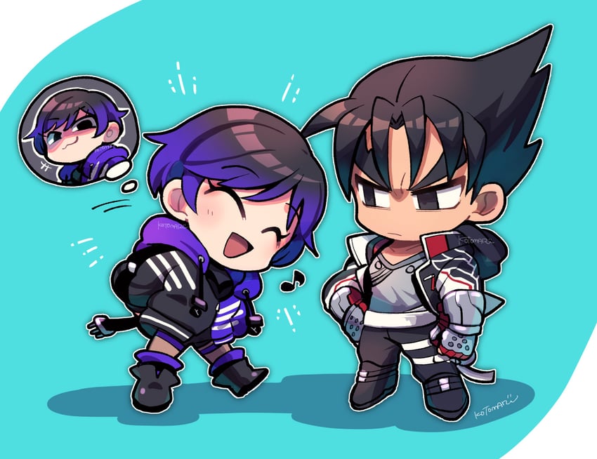 kazama jin and reina (tekken and 1 more) drawn by kotorai