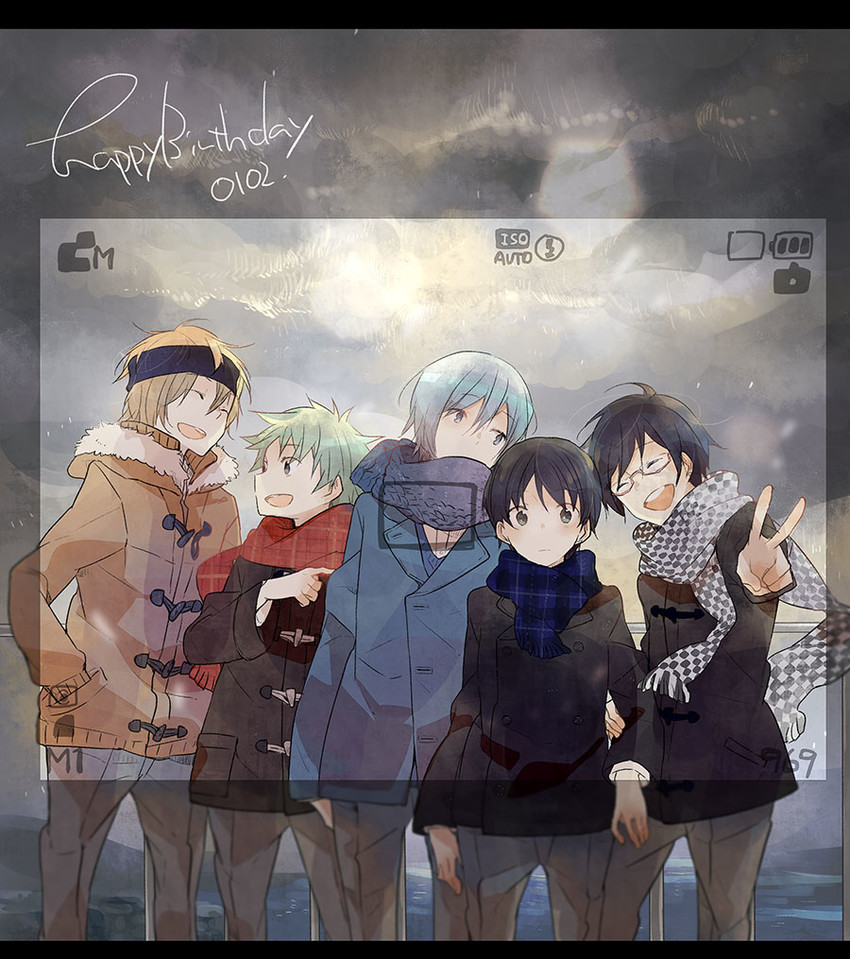 iseya shiki, wakazato haruna, akiyama hayato, fuyumi jun, and sakaki natsuki (idolmaster and 1 more) drawn by sanbunhan