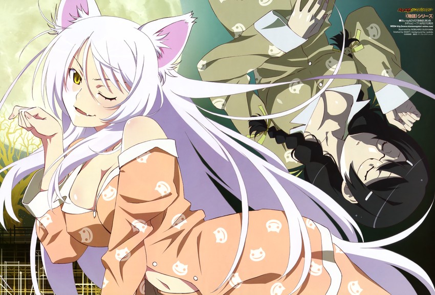 hanekawa tsubasa and black hanekawa (monogatari and 3 more) drawn by sugiyama_nobuhiro