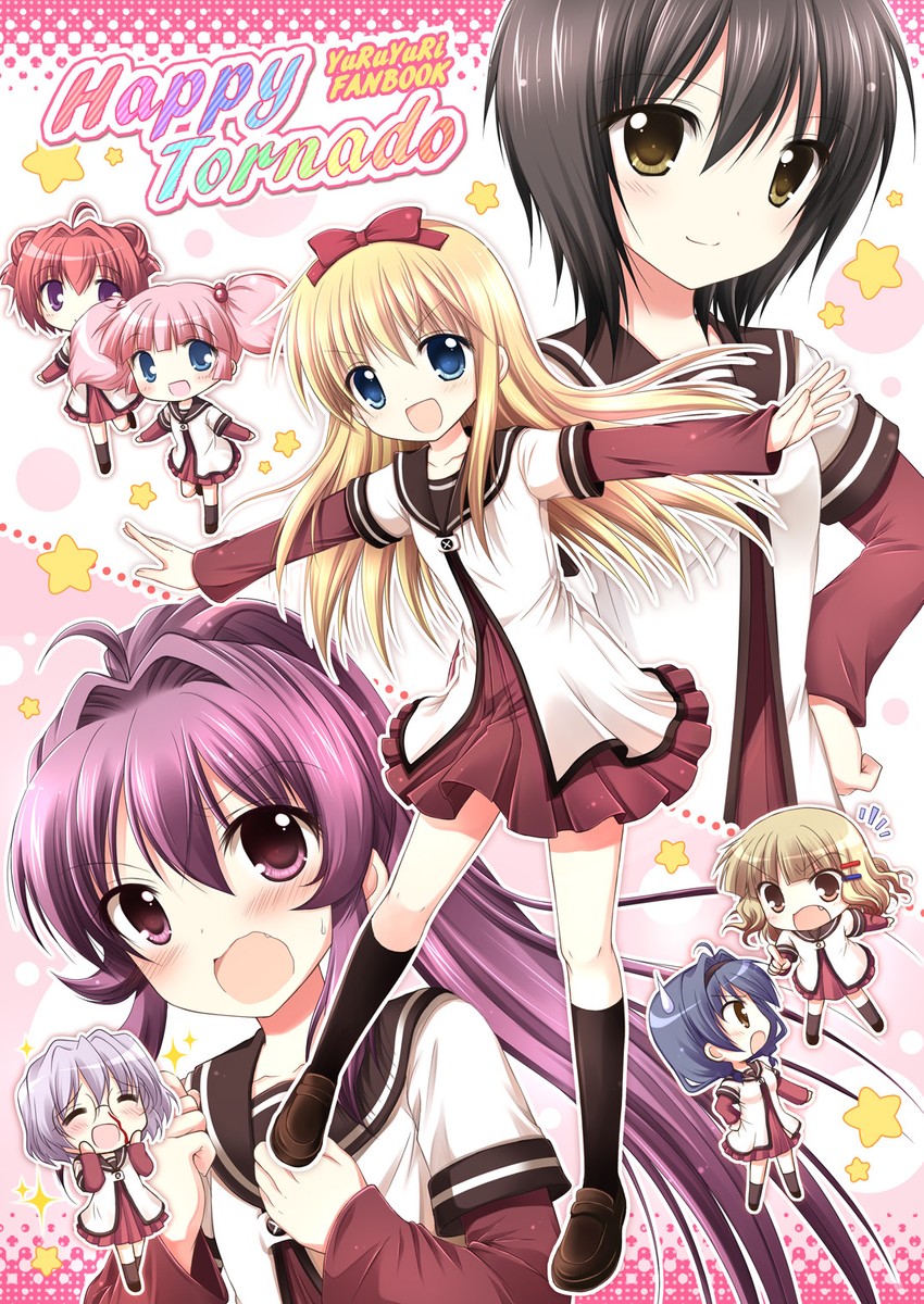 toshinou kyouko, akaza akari, funami yui, yoshikawa chinatsu, oomuro sakurako, and 3 more (yuruyuri) drawn by nanase_miori
