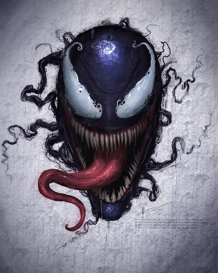 venom (marvel and 1 more) drawn by magato98