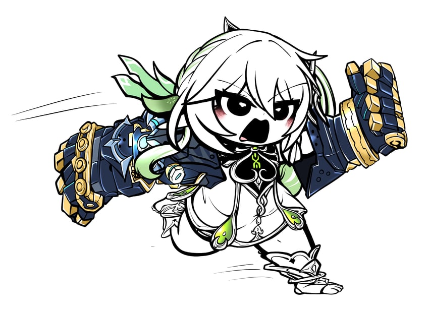 nahida and wriothesley (genshin impact) drawn by uncolorcube