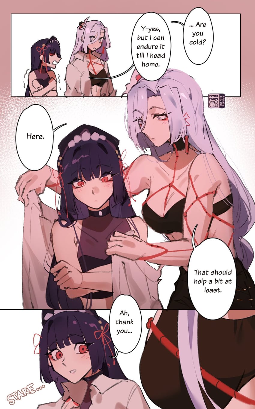 shenhe and yun jin (genshin impact) drawn by flying-frappuccino