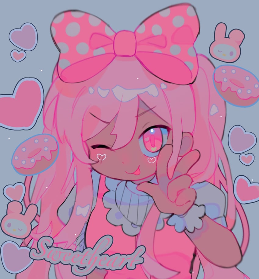 my melody and sweetheart (omori and 2 more) drawn by littlebunniboo