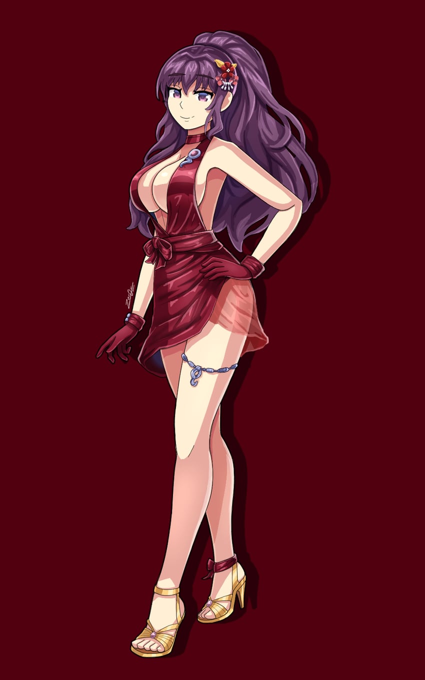murasaki (senran kagura and 2 more) drawn by zer0z_vi