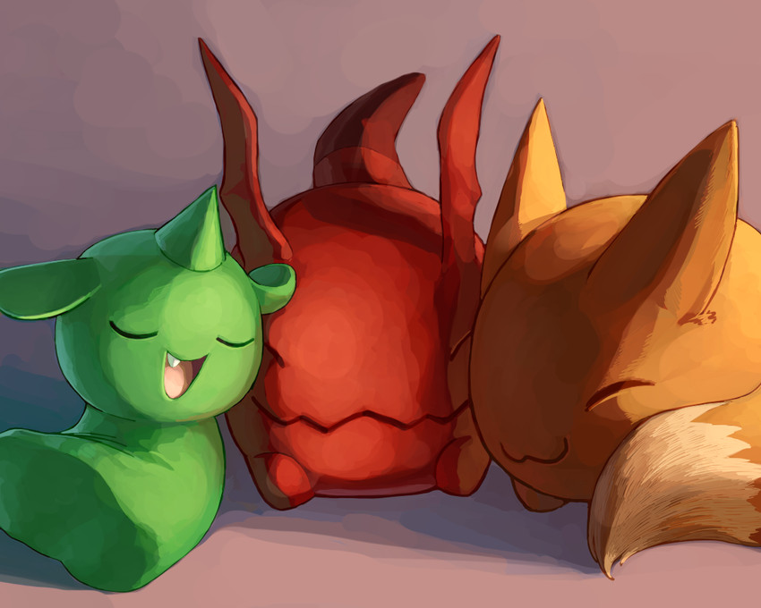 gigimon, gummymon, and pokomon (digimon and 1 more) drawn by kwakiutl