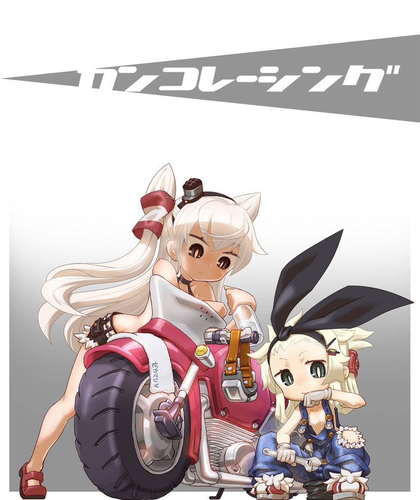 shimakaze and amatsukaze (kantai collection) drawn by chaki_(teasets)