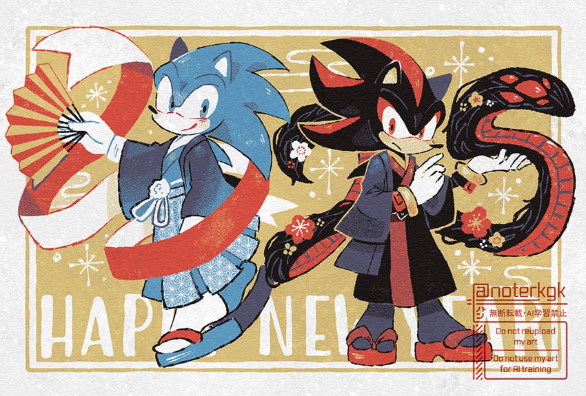 sonic the hedgehog, shadow the hedgehog, and doom morph (sonic and 2 more) drawn by noto_(noterkgk)