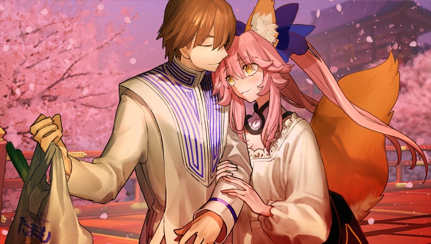 tamamo, tamamo no mae, and kishinami hakuno (fate and 2 more) drawn by wada_arco