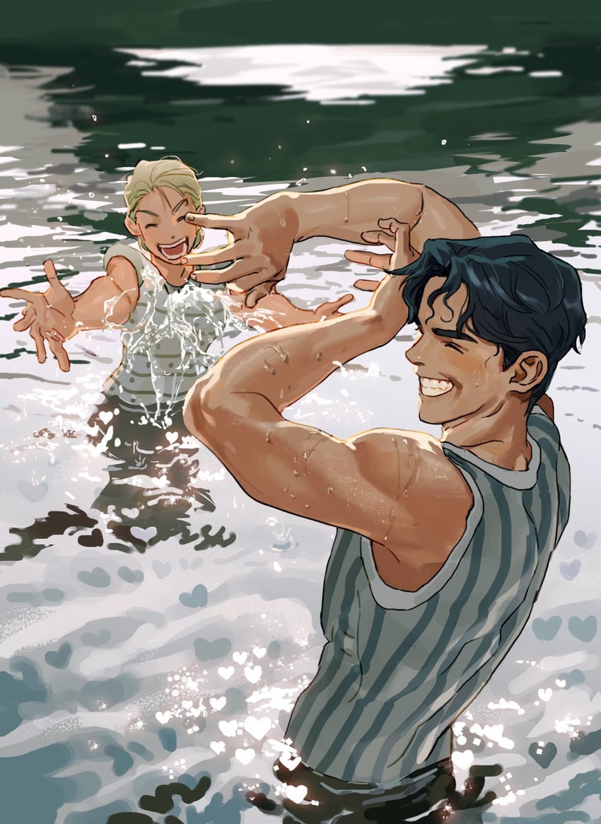 jonathan joestar and erina pendleton (jojo no kimyou na bouken and 1 more) drawn by usolging