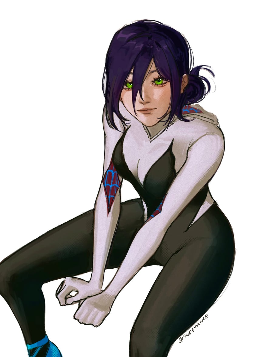 reze and spider-gwen (chainsaw man and 2 more) drawn by sudstance