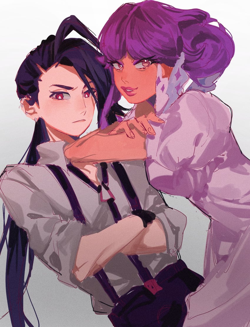 rika and tulip (pokemon and 1 more) drawn by mei_(manjunii)