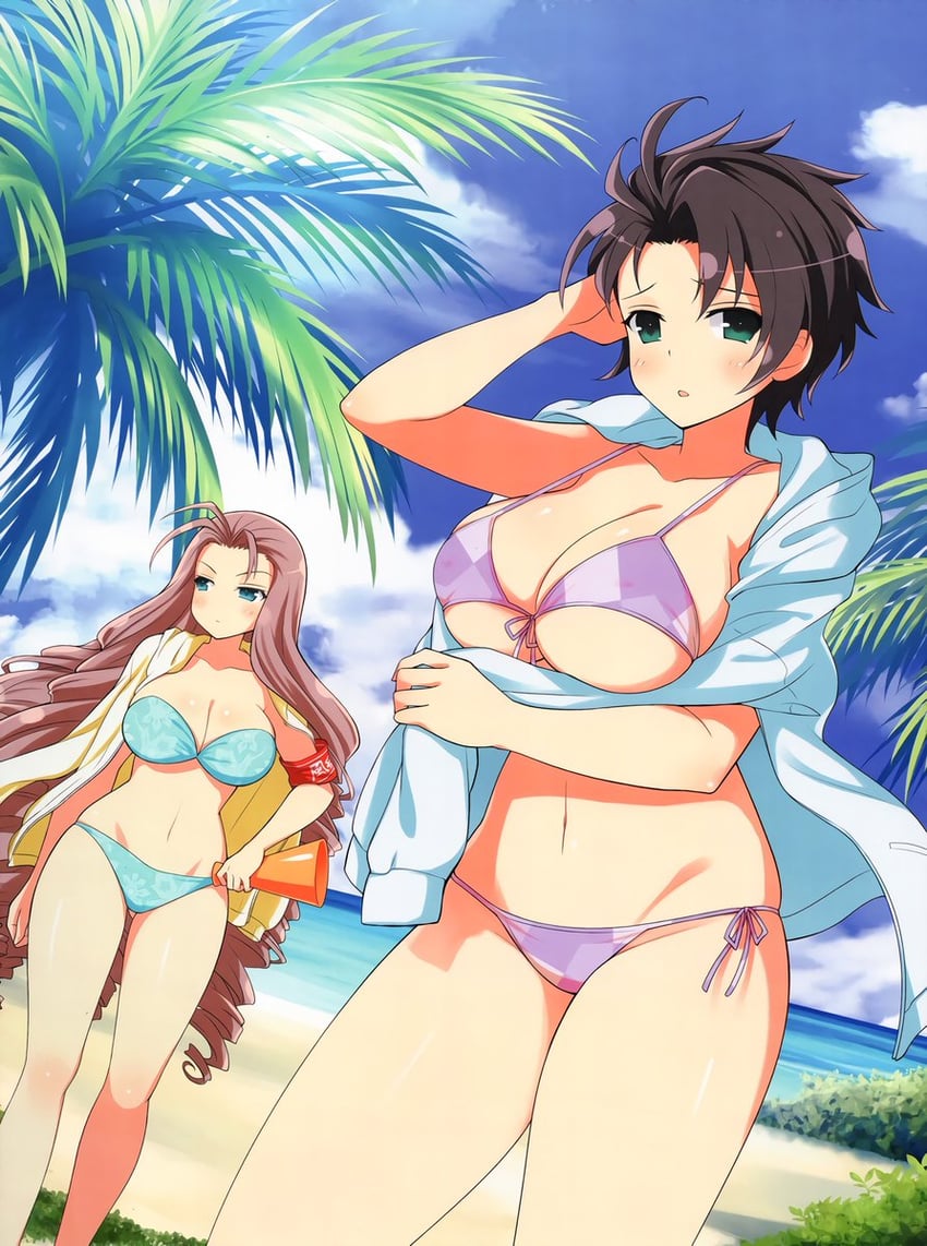 kanzaki and kochou (senran kagura and 1 more) drawn by yaegashi_nan