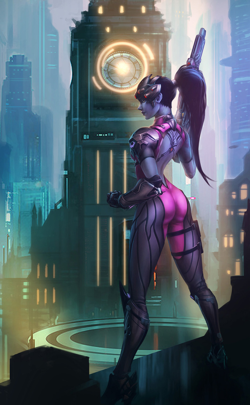 widowmaker (overwatch and 1 more) drawn by bruce_liu