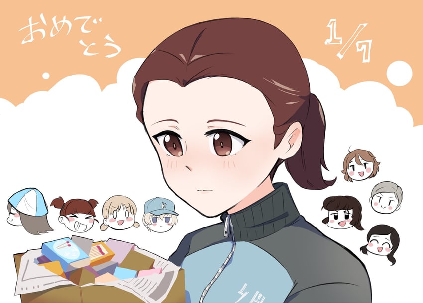mika, aki, mikko, youko, yuri, and 4 more (girls und panzer) drawn by kouta_(kesigomutopen)