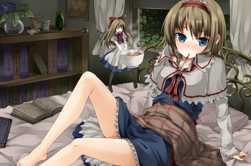 alice margatroid and shanghai doll (touhou) drawn by unasaka_ryou